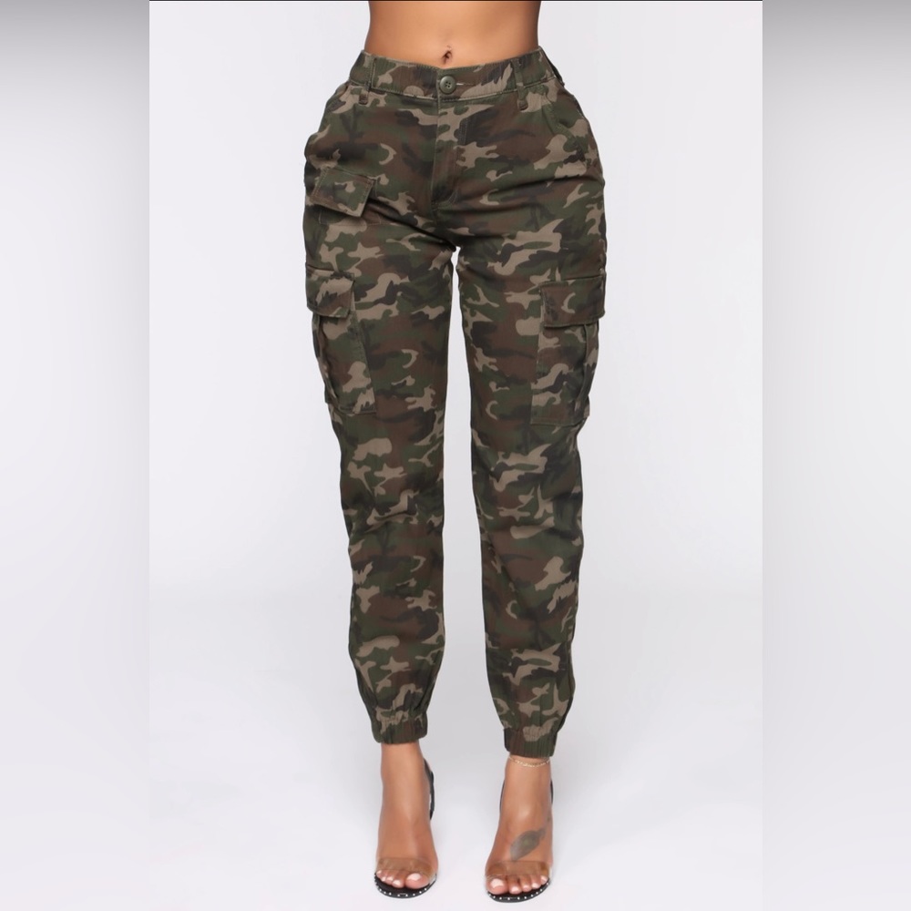Fashion Nova Cadet Kylie Camp Pants - Camo